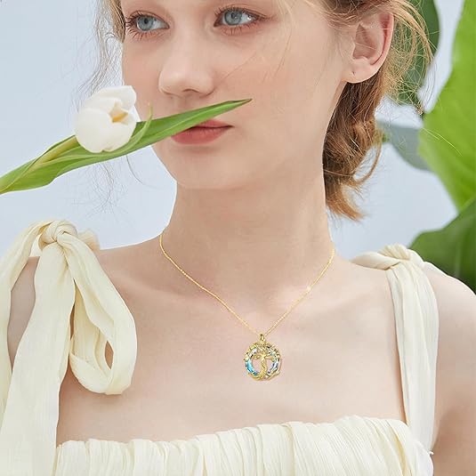 CelestiaTree – Elegant Mother’s Day Crystal Necklace