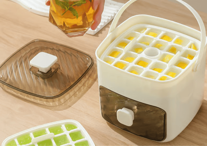 FrostPress – Handled Double-Layer Ice Cube Tray