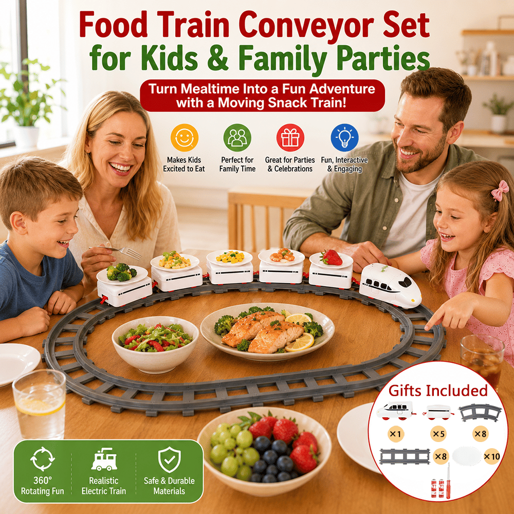 FunRail – Rotating Food Train Serving Set