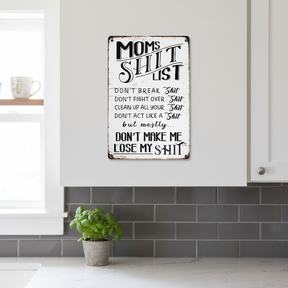 MamaRules – Rustic Funny Home Sign