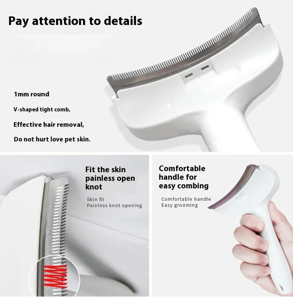 SheddyFix – V-Tooth Pet Deshedding Comb