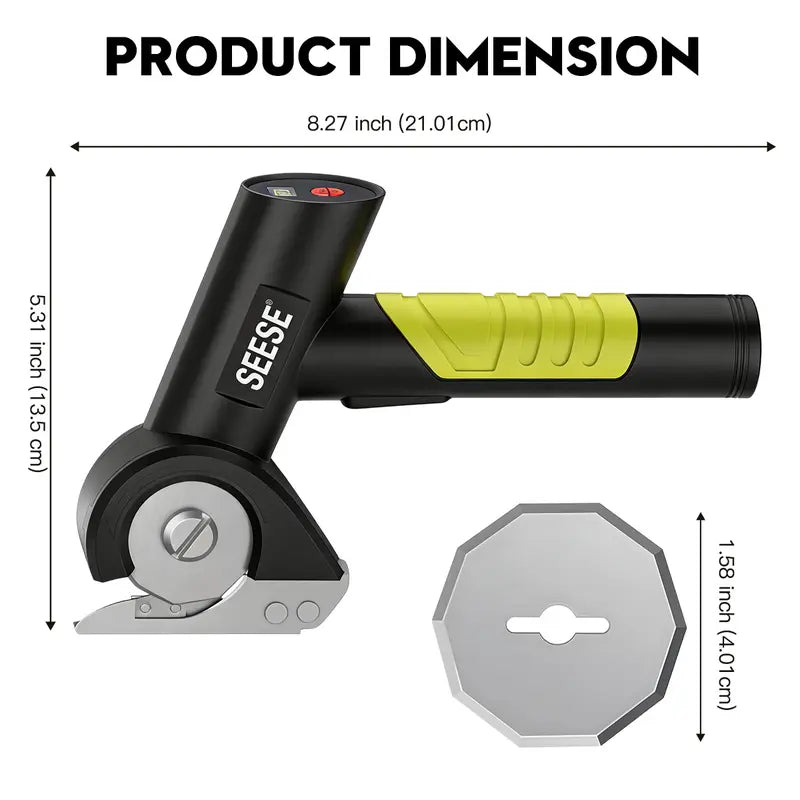Cordless Electric Scissors for Fabric, Leather & Crafts, Easy Cutting Tool