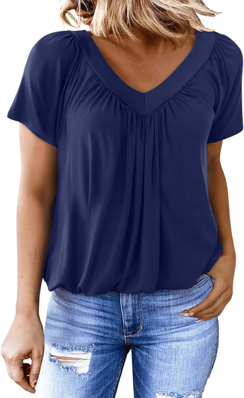 AuraFit | Classic Women’s V-Neck Casual Tee