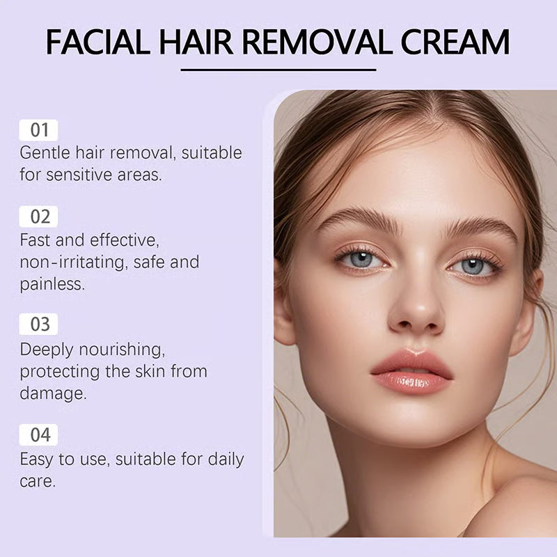VelvetSkin – Painless Facial Hair Removal Cream