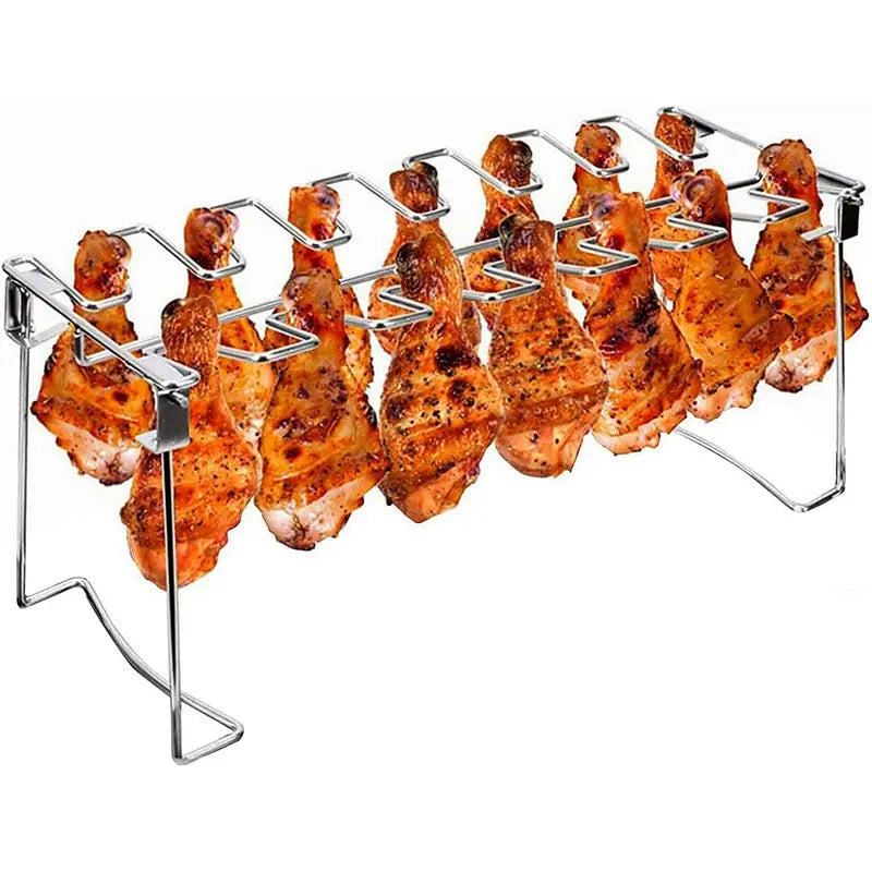 GrillNest – Foldable BBQ Drumstick Rack