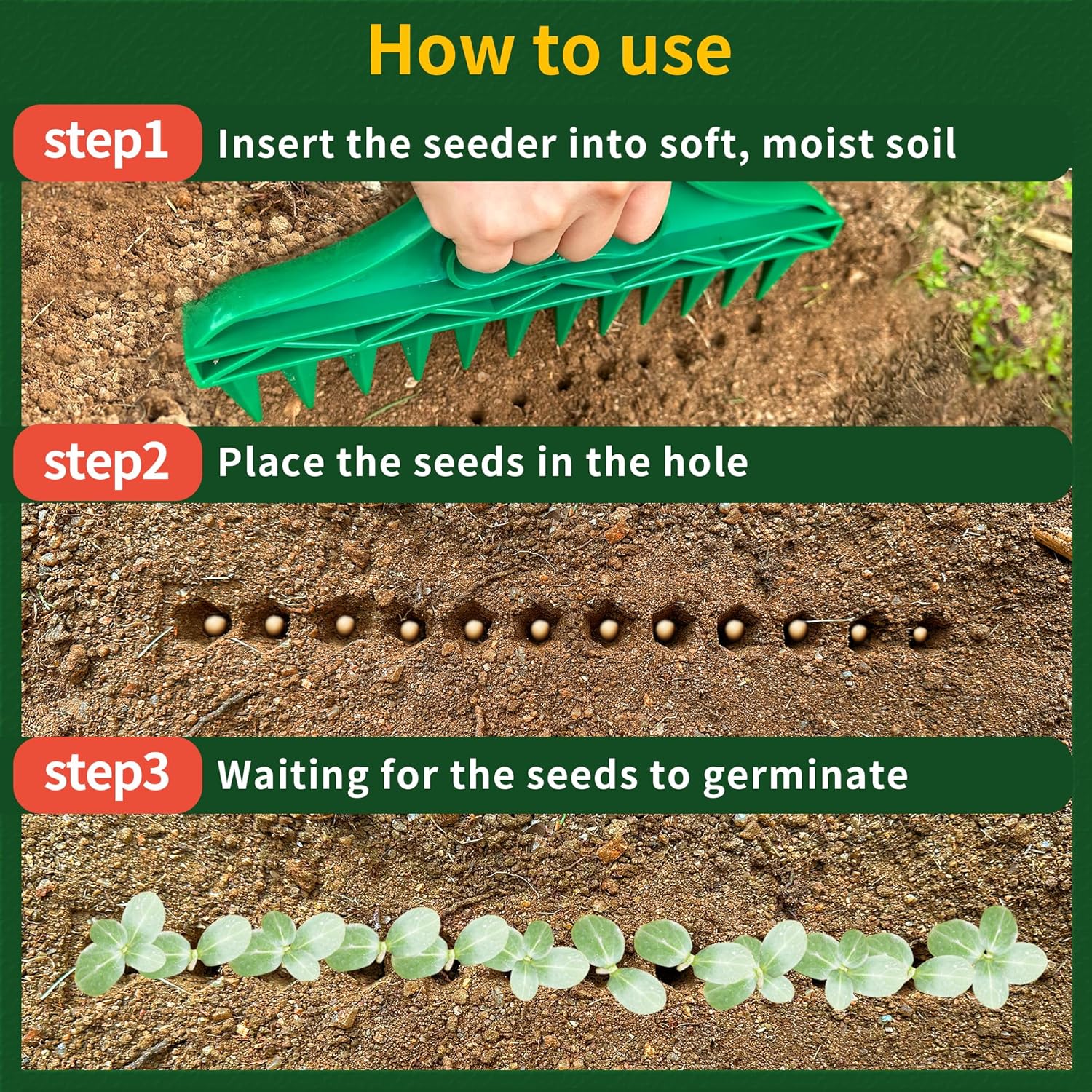 PlantEase – Professional Seed Planting Dibber Tool