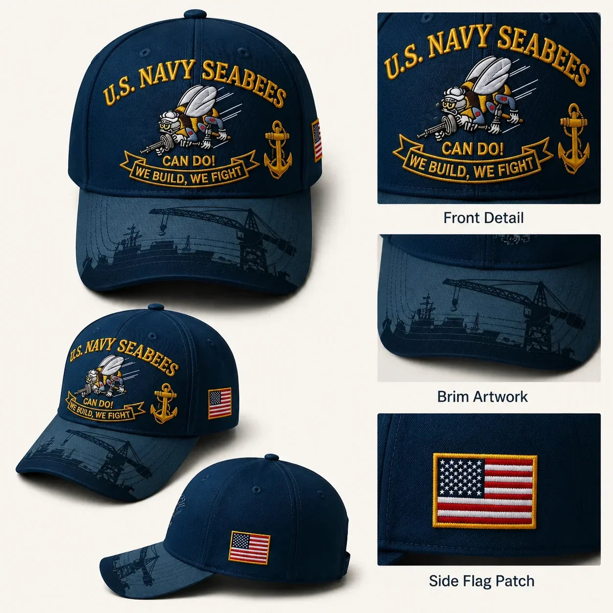 Seabee - US Navy Seabees “Can Do!” Tribute Cap 🇺🇸