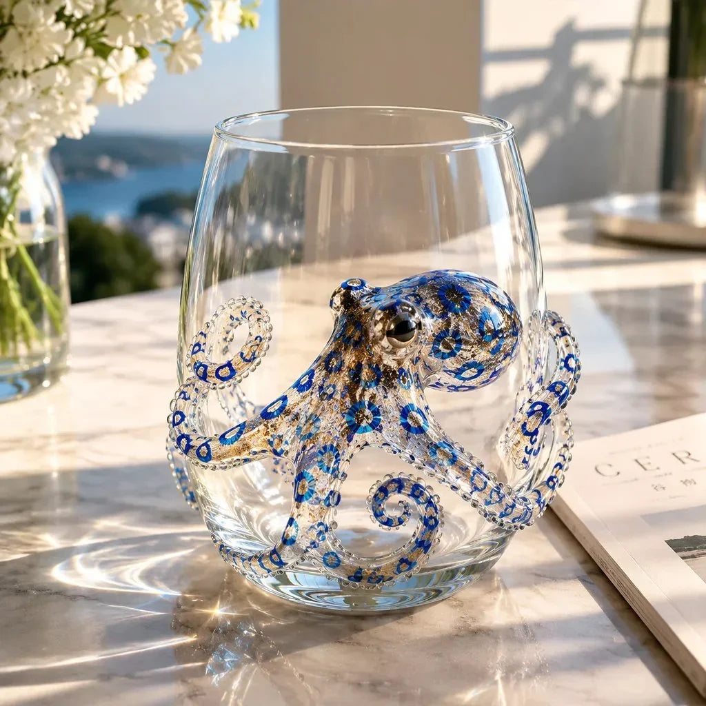 OceanGlow – Blue Ringed Octopus Artisan Glass