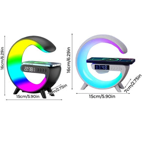 GlowG – G-Shaped RGB Wireless Charging Speaker