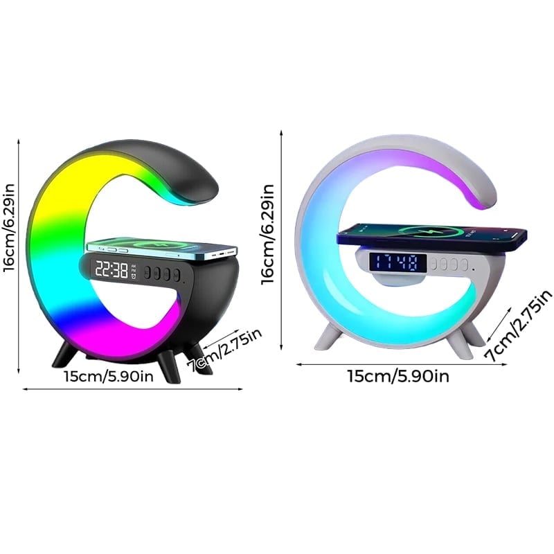 GlowG – G-Shaped RGB Wireless Charging Speaker