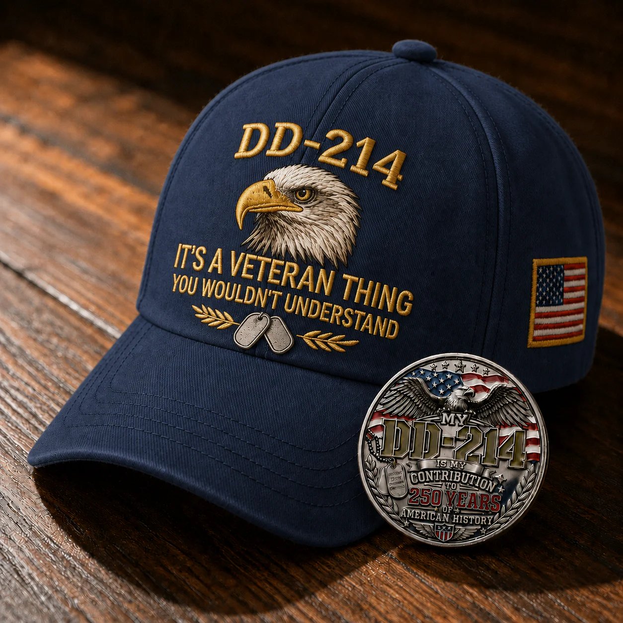 HonorWear – 3D Embroidered Veteran Cap