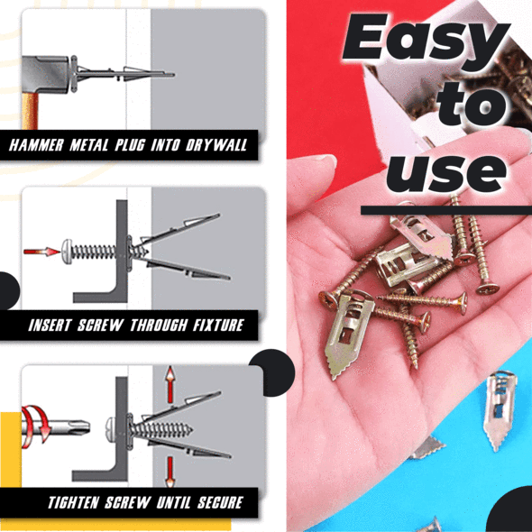 WallViper - Drywall Anchors & Screws Kit