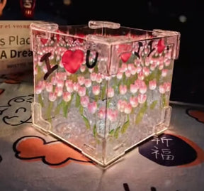 BloomGlow – DIY Tulip Mirror Lamp Box