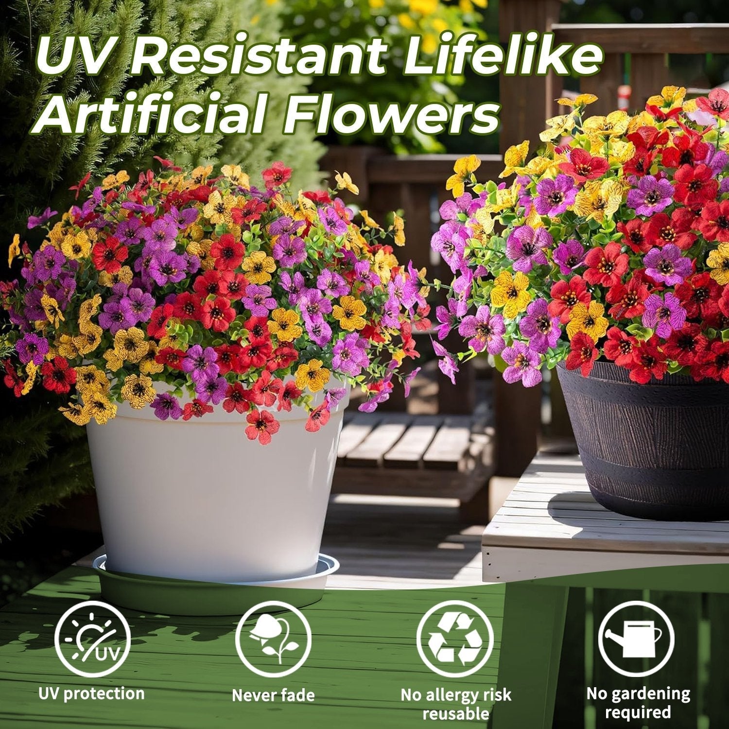 PureFlora – Realistic UV Resistant Decorative Flowers