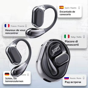 TranslaWave – Smart AI Translation Open Ear Wireless Earbuds