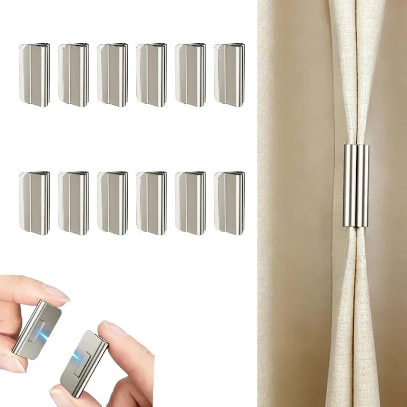 CurtainSnap – No-Drill Magnetic Curtain Holders