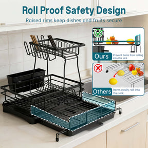 KitchenFlow – Adjustable Dish Drying Storage Rack