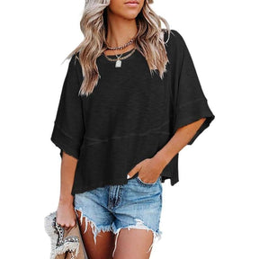PureEase – Oversized Crewneck Comfort Summer Top
