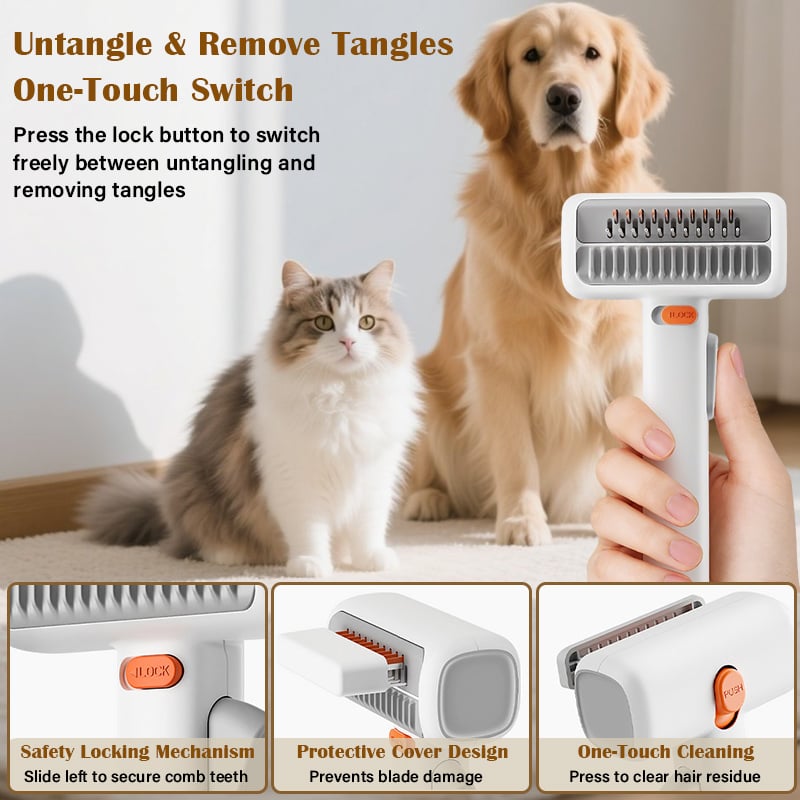PawGroom – Self-Detangling Pet Brush & Comb