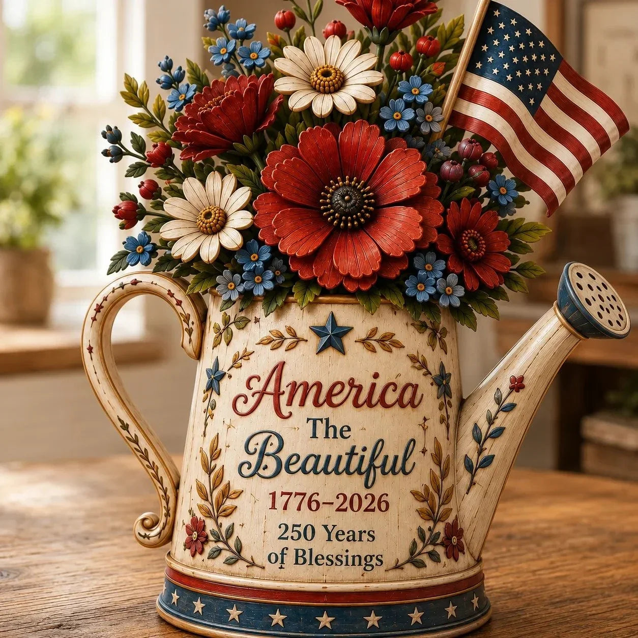 LibertyBloom – America 250th Anniversary Floral Keepsake