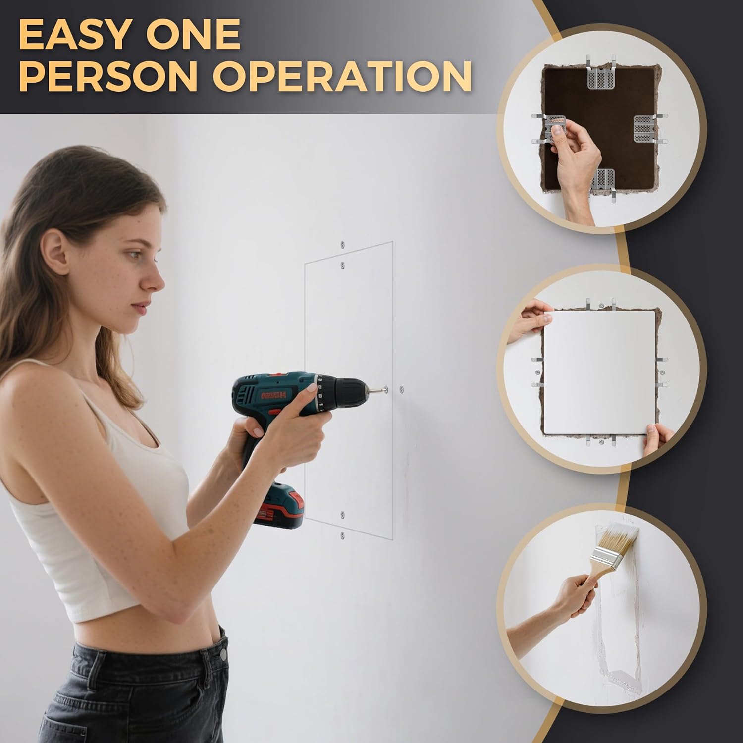WallMate – No-Stud Drywall Repair Support Clip Kit