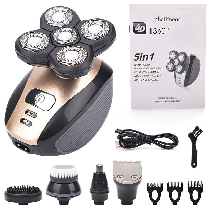 GroomFlex | 5-in-1 4D Electric Shaver Kit