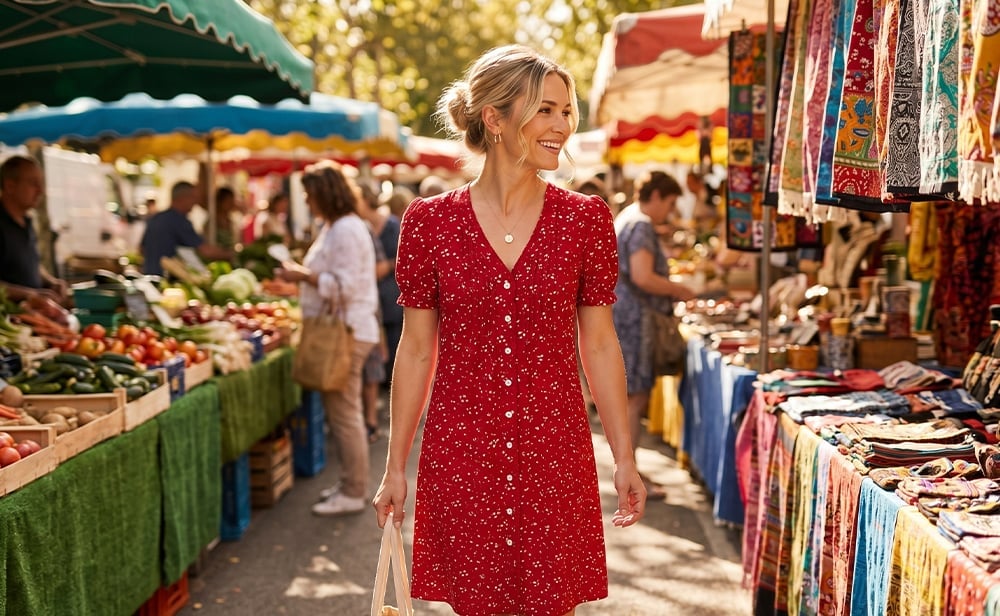 ElegantEase – Breathable Pocket Dress