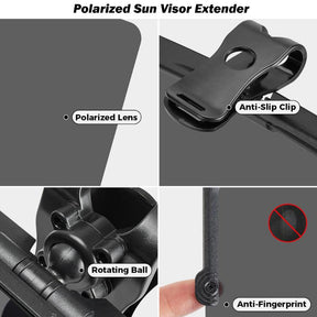 DriveShade X – Anti-Glare Visor Extender Lens