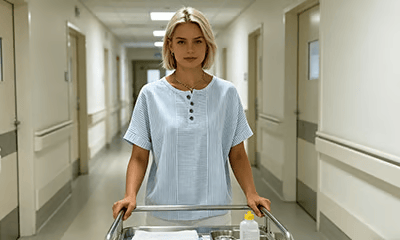 LunaWear – Round Neck Short Sleeve Blouse
