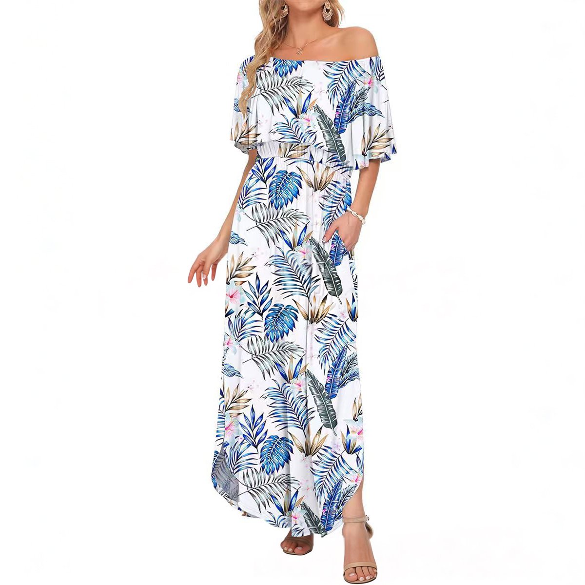 GraceLoom – Flowing Shoulder Dress