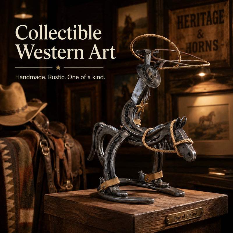 IronRider – Handcrafted Cowboy Pony Ornament