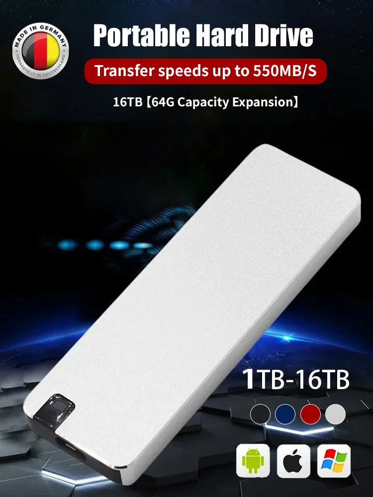 SteelVault – 16TB Expandable Metal Hard Drive