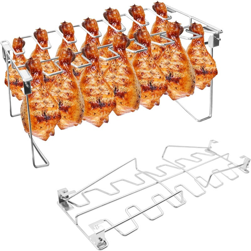 GrillNest – Foldable BBQ Drumstick Rack