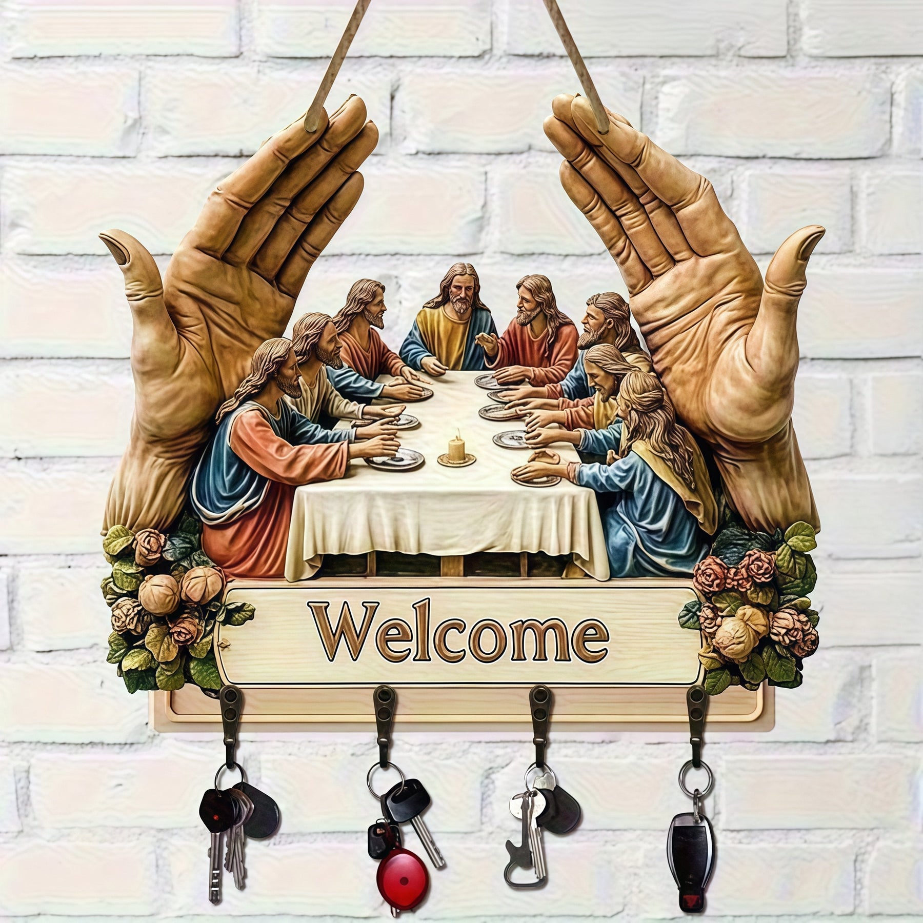 FaithFrame – Jesus & Disciples Wall Art Keychain