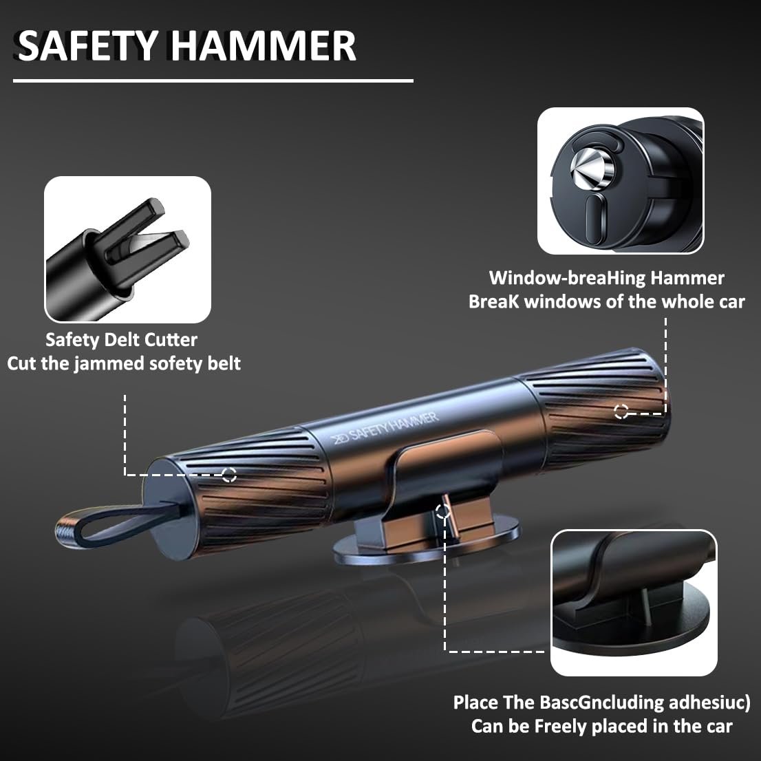 LifeSaverPro – Emergency Glass Breaker Hammer Tool
