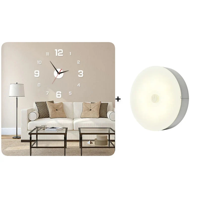 TimeVista – 3D Luminous Acrylic Wall Clock Set
