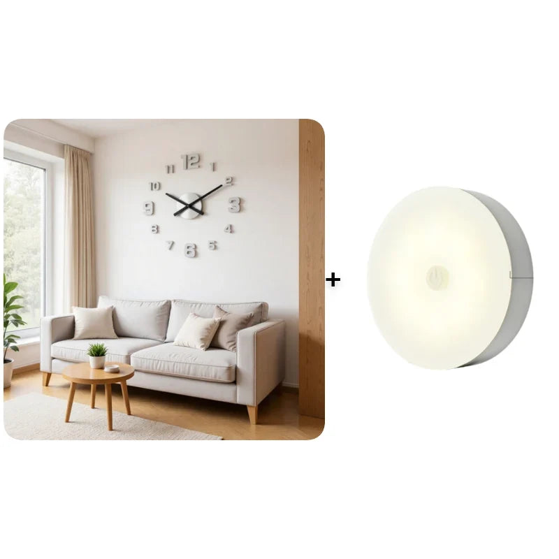 TimeVista – 3D Luminous Acrylic Wall Clock Set