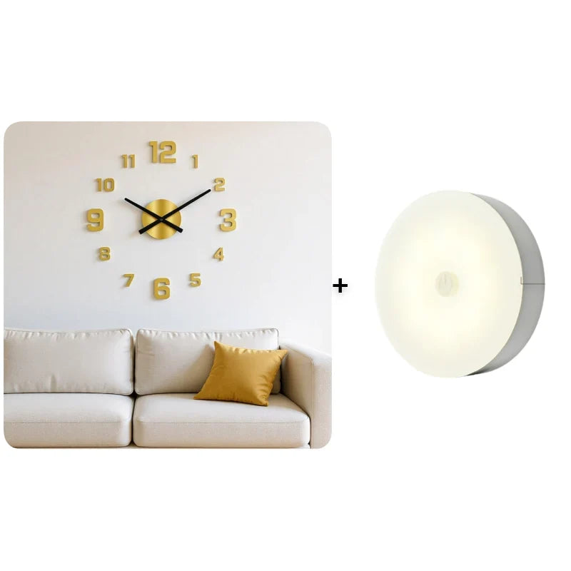 TimeVista – 3D Luminous Acrylic Wall Clock Set