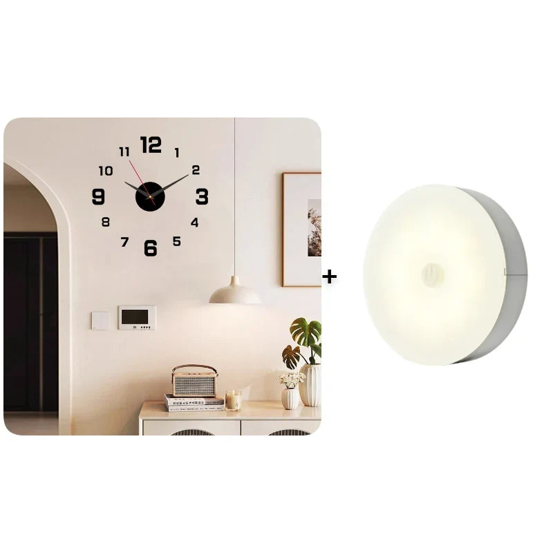 TimeVista – 3D Luminous Acrylic Wall Clock Set
