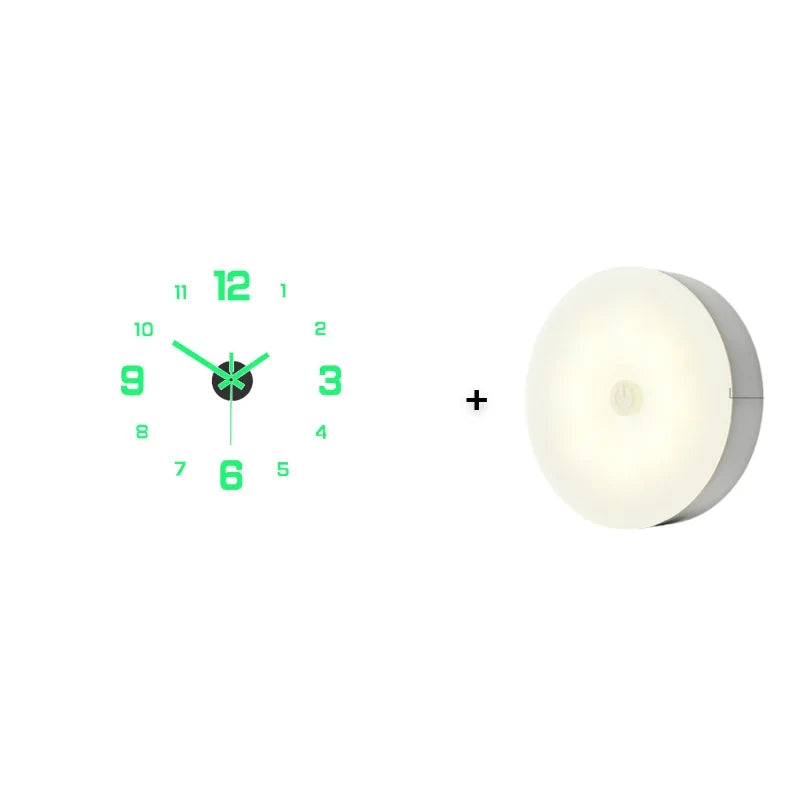TimeVista – 3D Luminous Acrylic Wall Clock Set