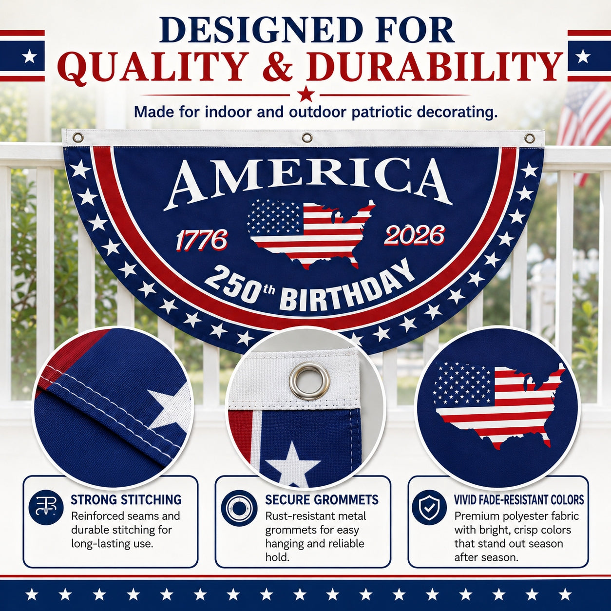 VeteranMade - USA 250 Years Commemorative Banner 🇺🇸