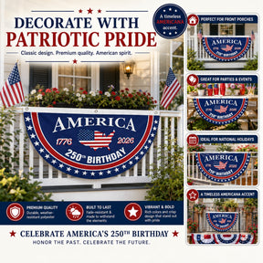 VeteranMade - USA 250 Years Commemorative Banner 🇺🇸