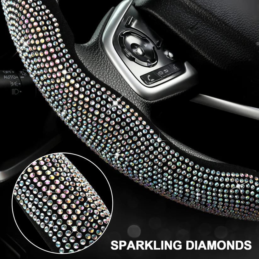 LuxiDrive – Crystal Studded Steering Wheel Cover