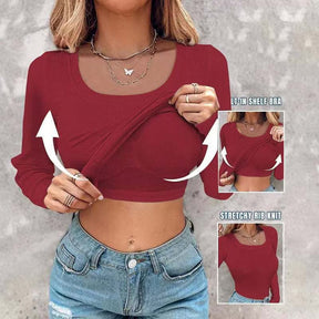 SilkForm – Ribbed Long Sleeve Bra Body Fit Top