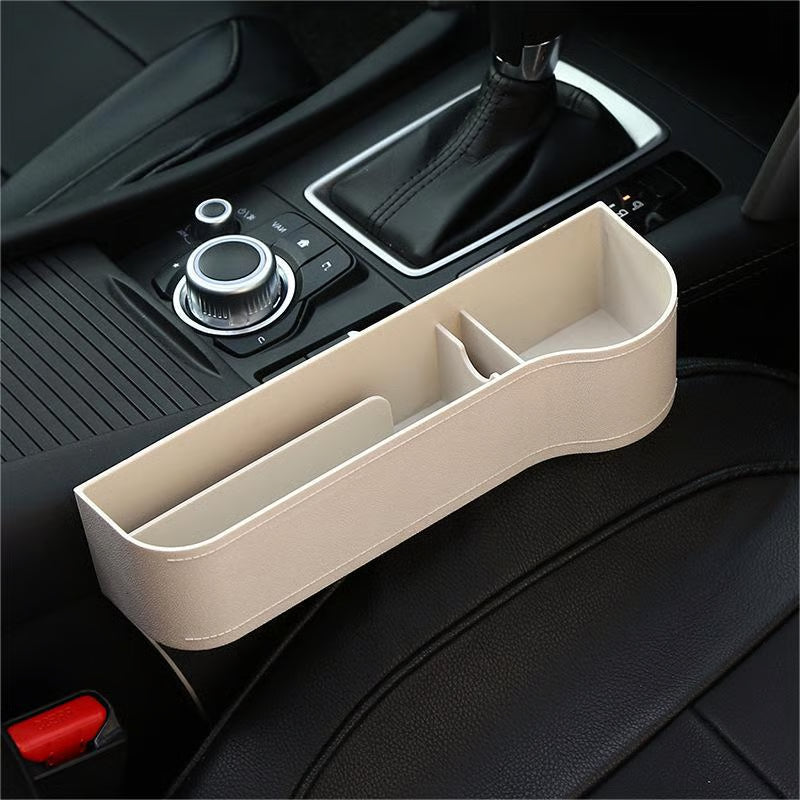 DriveMate – Multi Pocket Leather Car Seat Storage Organizer