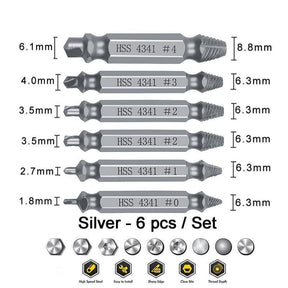 FixGrip – Stripped Screw Remover 6PCS Extractor Set
