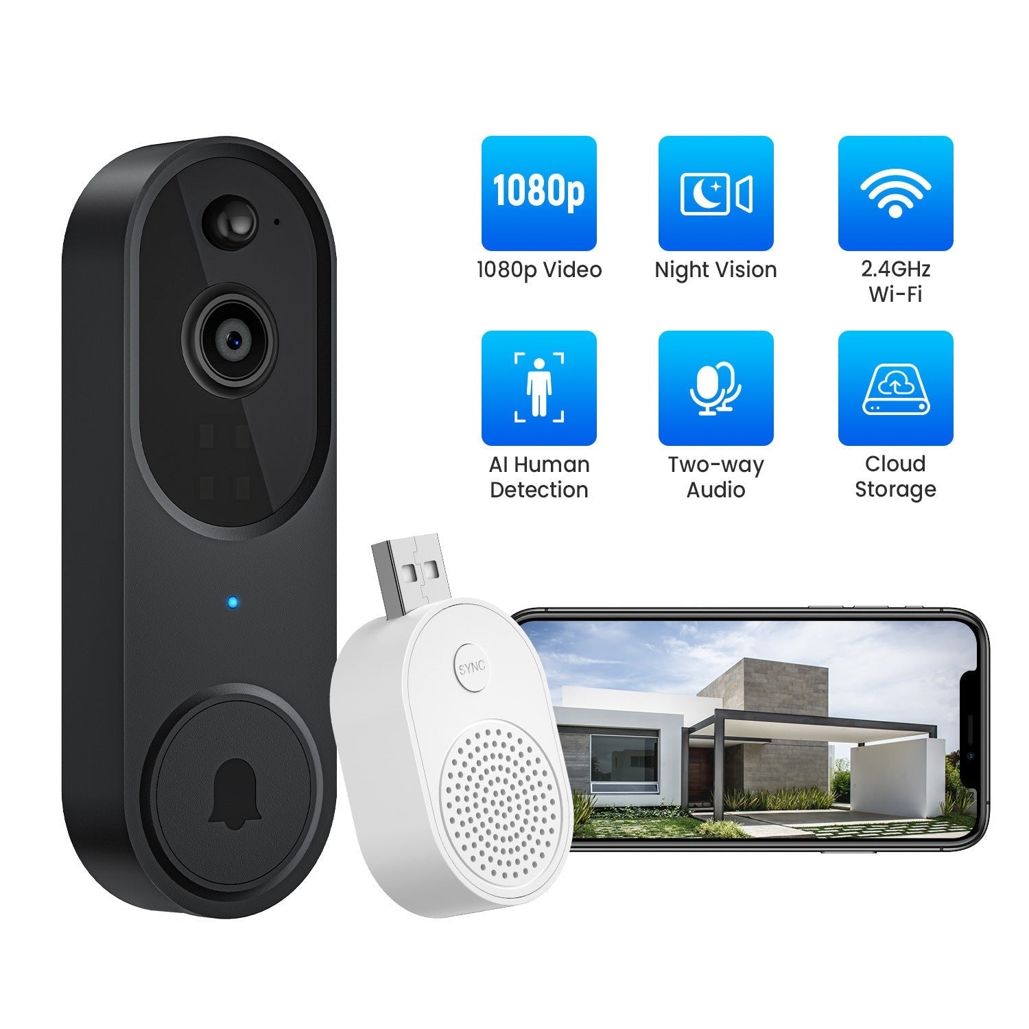 GuardCam – HD Smart Doorbell Security System