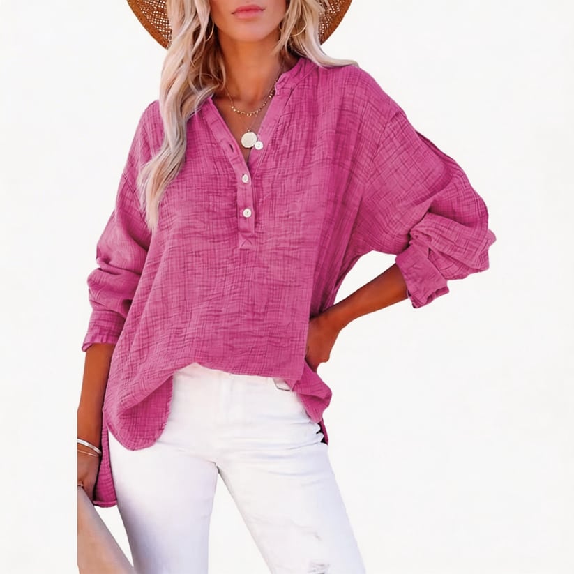CloudFit – Women’s Casual Oversized Gauze Blouse
