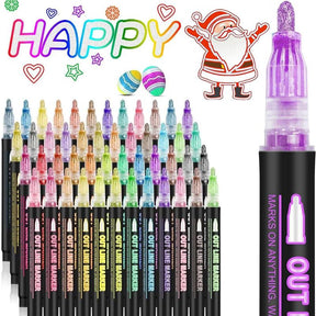 GlowStroke – Double Line Outline Marker Pens