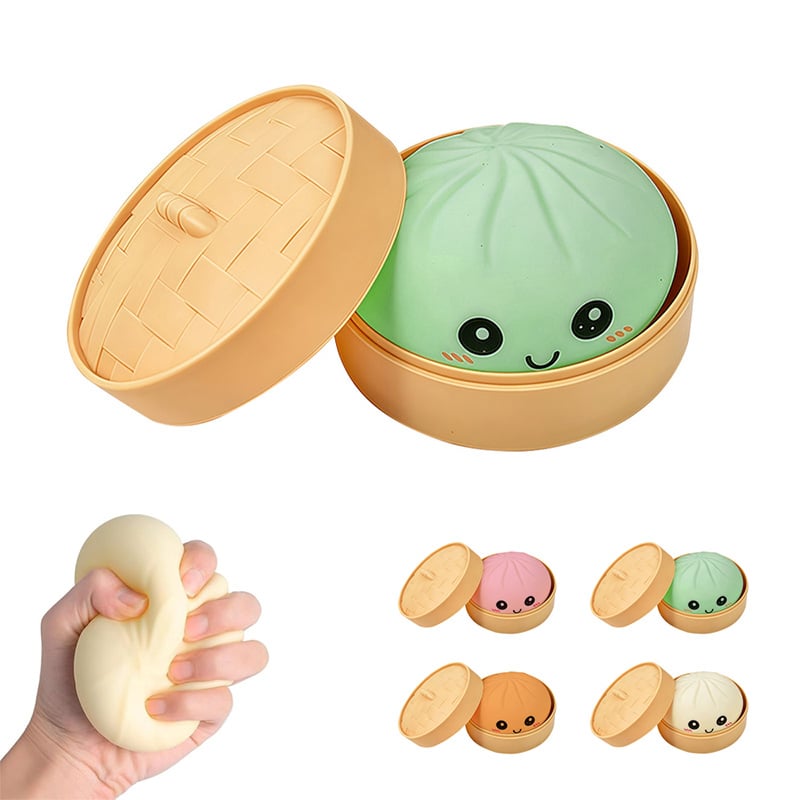 SquishJoy – Ultra-Rare Rainbow Smiling Dumpling Squishy Toy